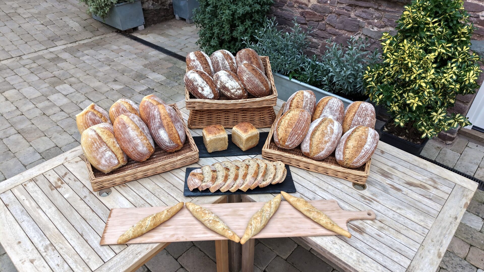 The Globe Bakery courtyard, Laugharne